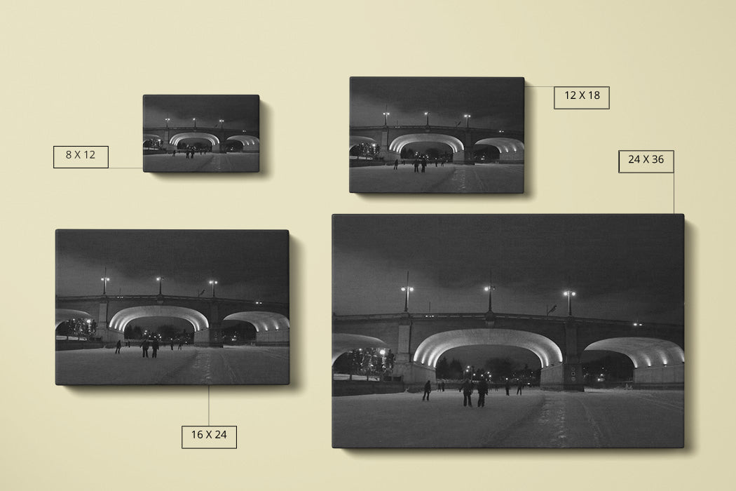 Bank Street Bridge Canvas Art Print - Canvas Comparison - Andrew Moor Photography
