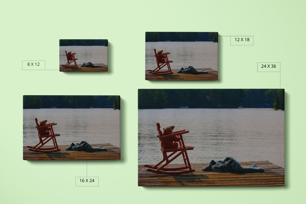 Biff da Bear on Vacation Canvas Art Print - Canvas Comparison - Andrew Moor Photography