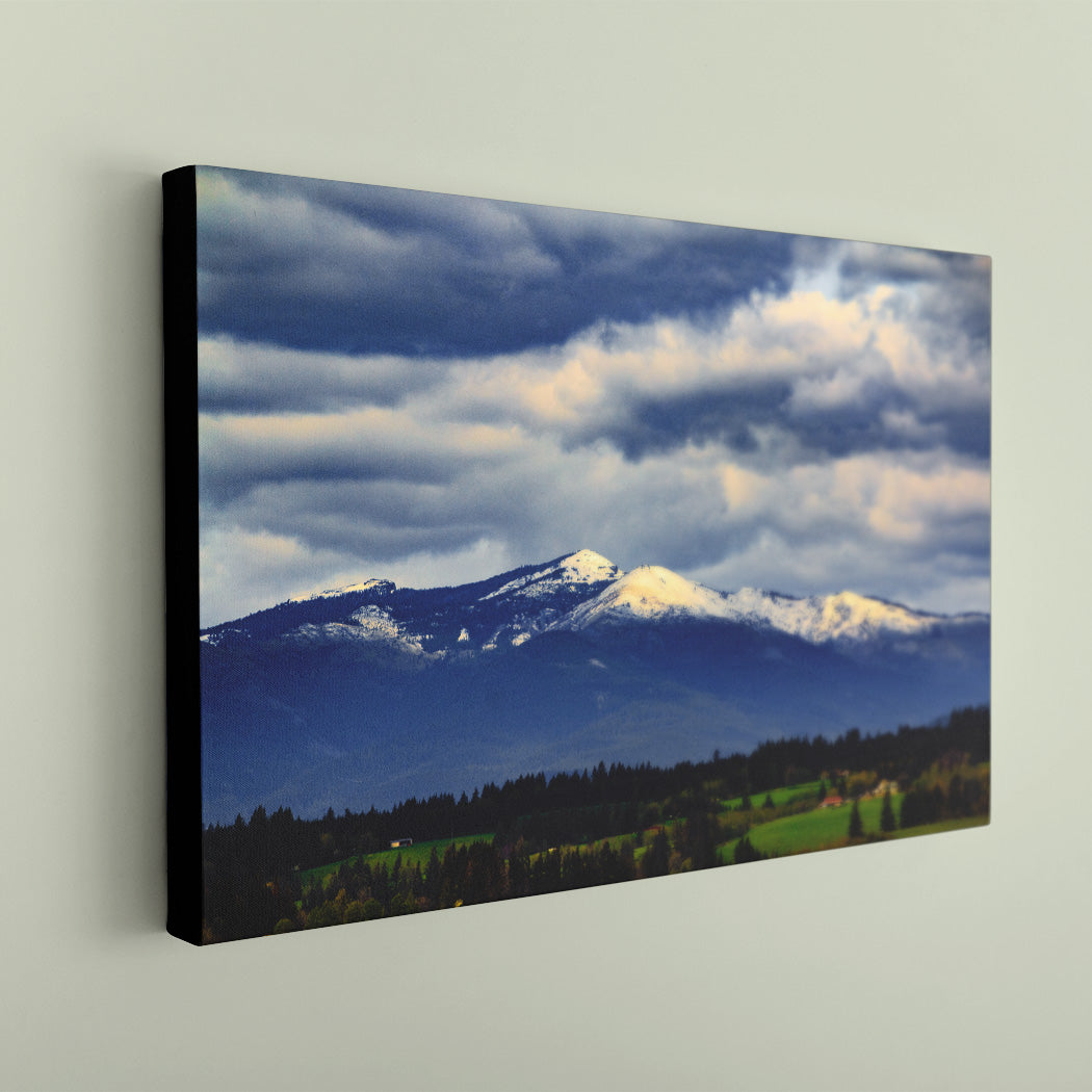 Cascades Mountains Canvas Art Print - Black Edge - Andrew Moor Photography
