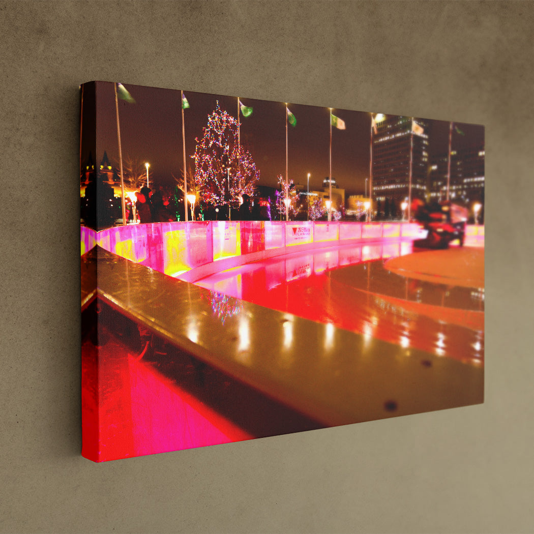 Zamboni Tracks on the Rink of Dreams Canvas Print - Image Edges - Andrew Moor Photography