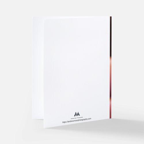 Back view of a portrait note card - Andrew Moor Photography