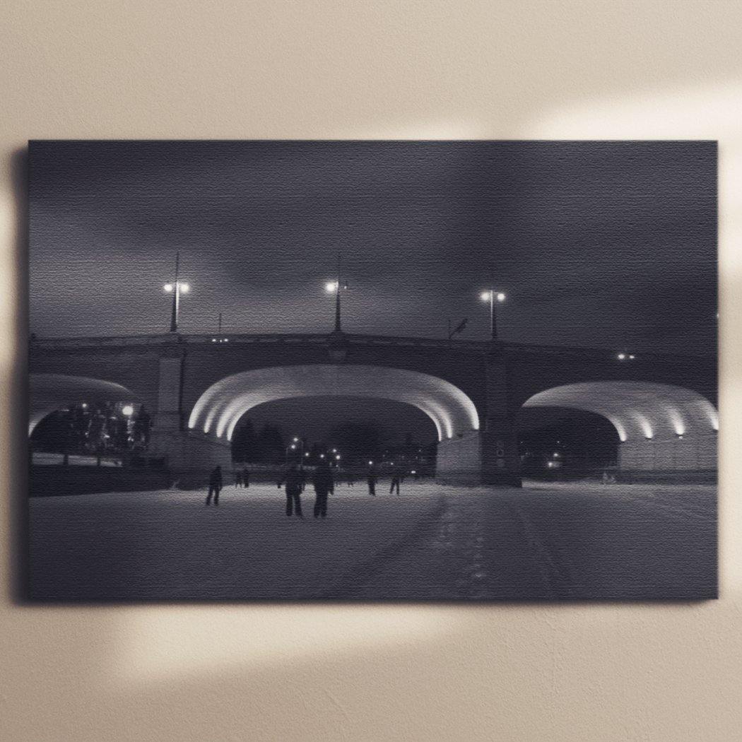 Bank Street Bridge Canvas Square - Andrew Moor Photography