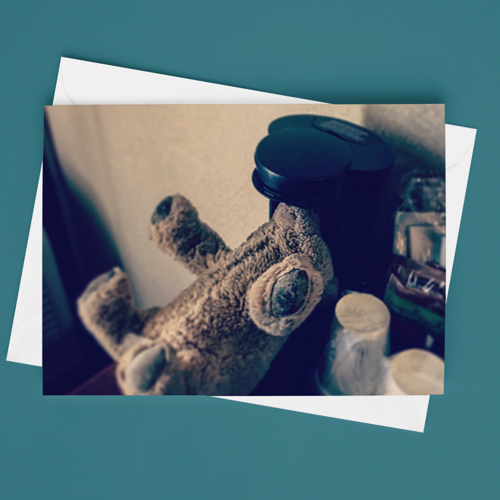 Biff da Bear - Biff Morning Coffee Card - Andrew Moor Photography