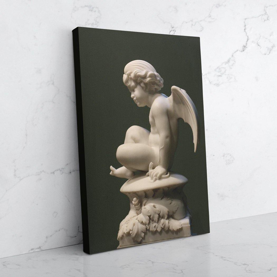 Cherub Statue canvas image edges - Andrew Moor Photography