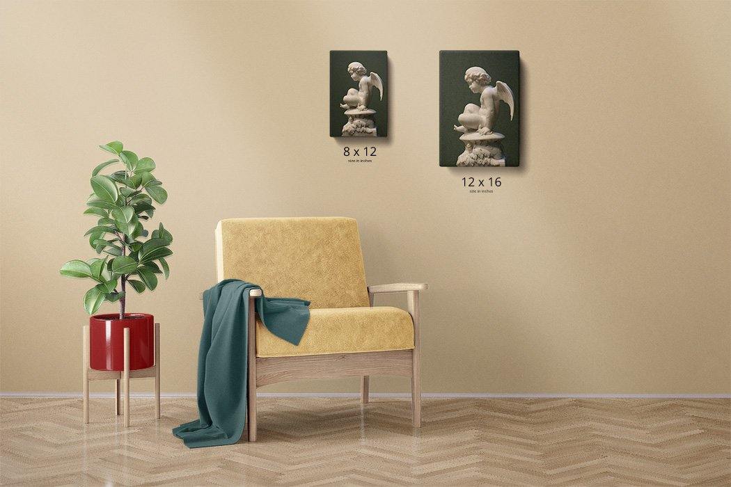 Cherub Statue Canvas Main - Andrew Moor Photography