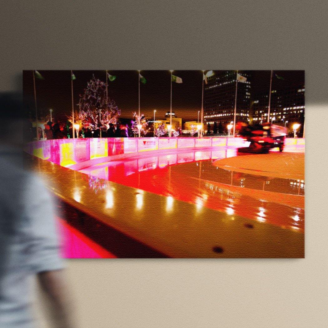 Zamboni Tracks Canvas Square - Andrew Moor Photography