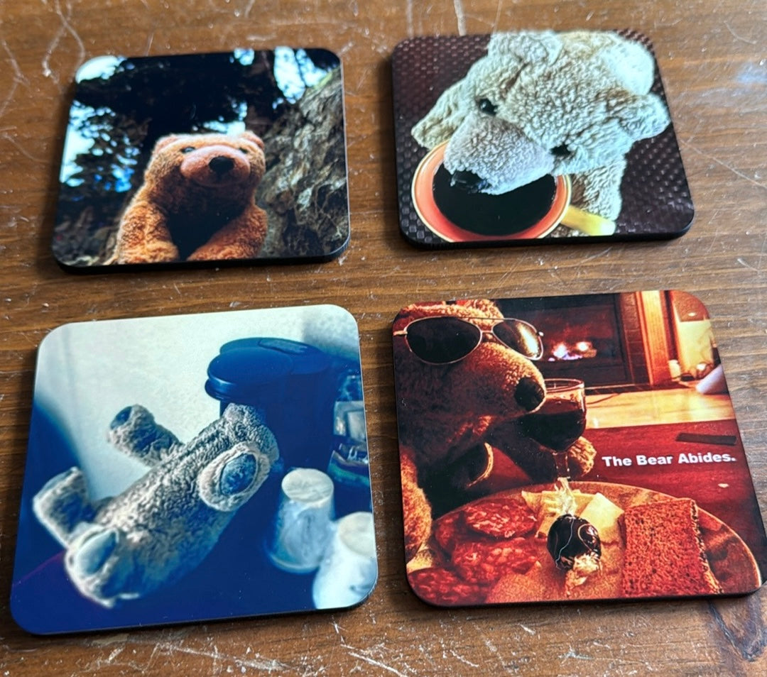 Biff da Bear Photo Coasters