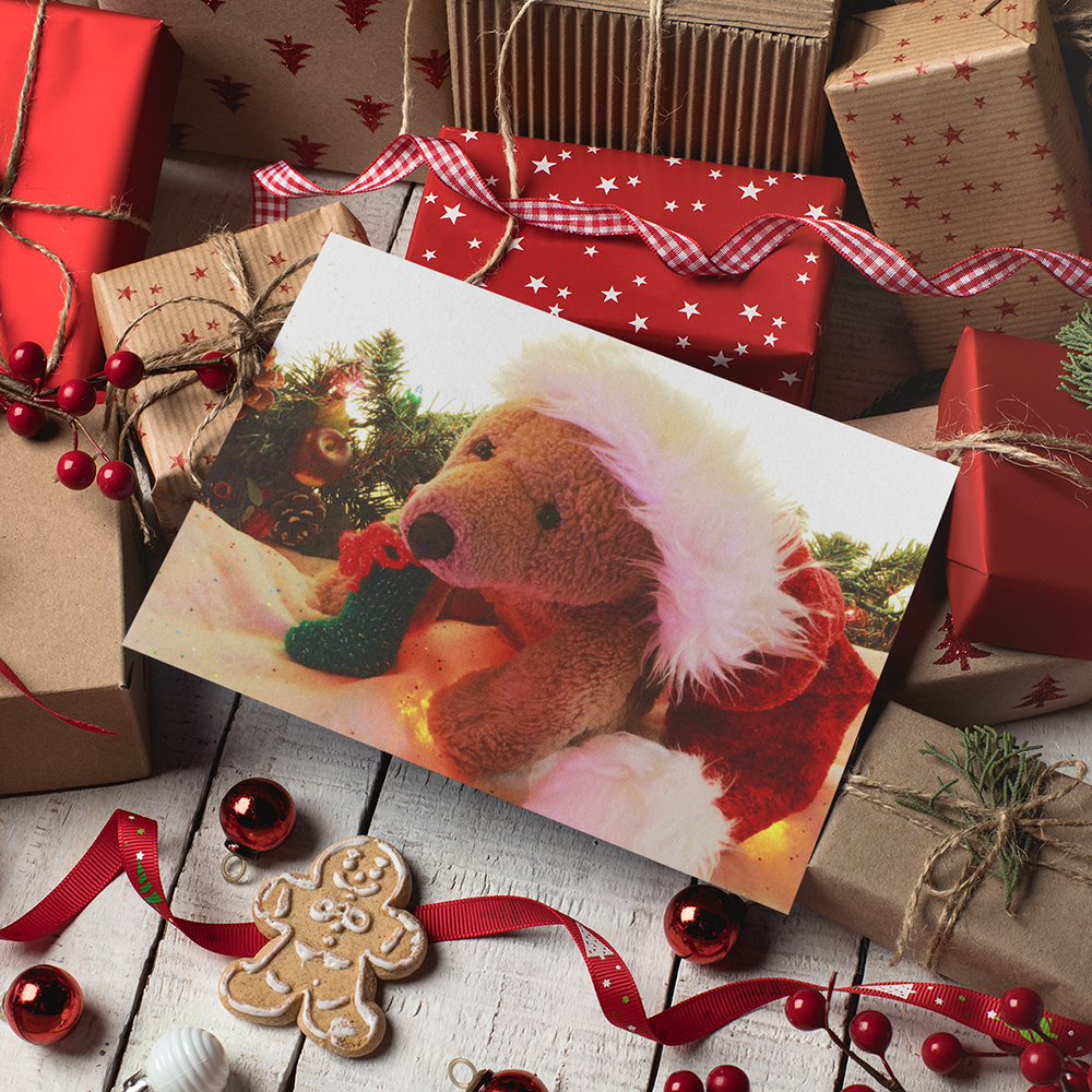 Biff da Bear - Stocking Holiday Card