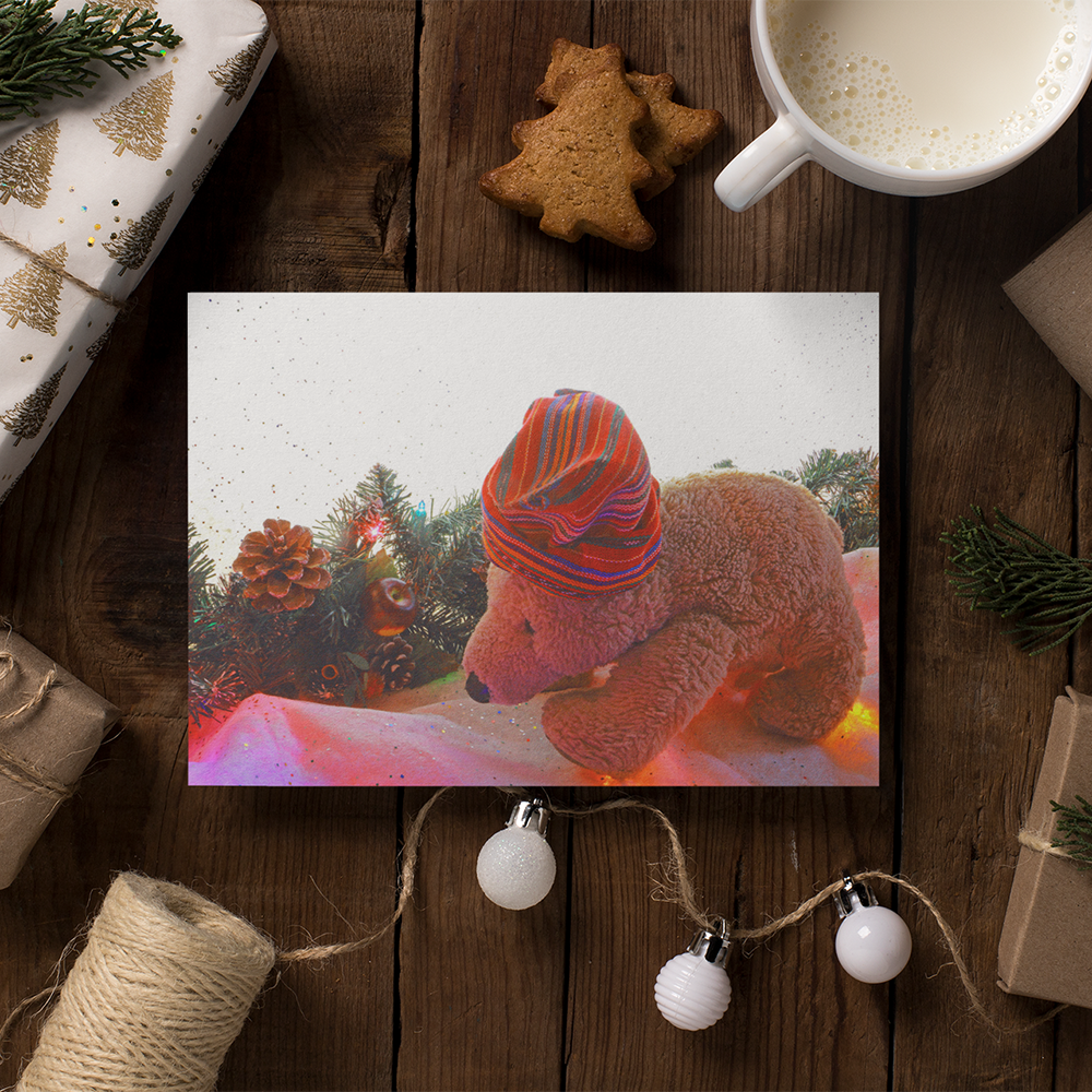 Biff da Bear - Winter Walk Holiday Card