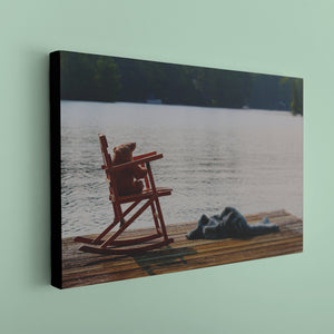 Biff da Bear on Vacation Canvas Print - Black Edges - Andrew Moor Photography