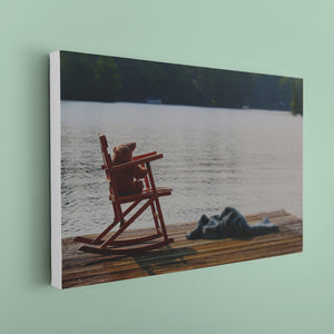 Biff da Bear on Vacation Canvas Print - White Edges - Andrew Moor Photography
