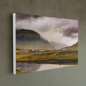 Icelandic Town Canvas - White Edges - Andrew Moor Photography