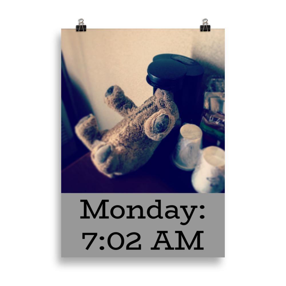 70x50cm Biff the Bear Monday Poster Print